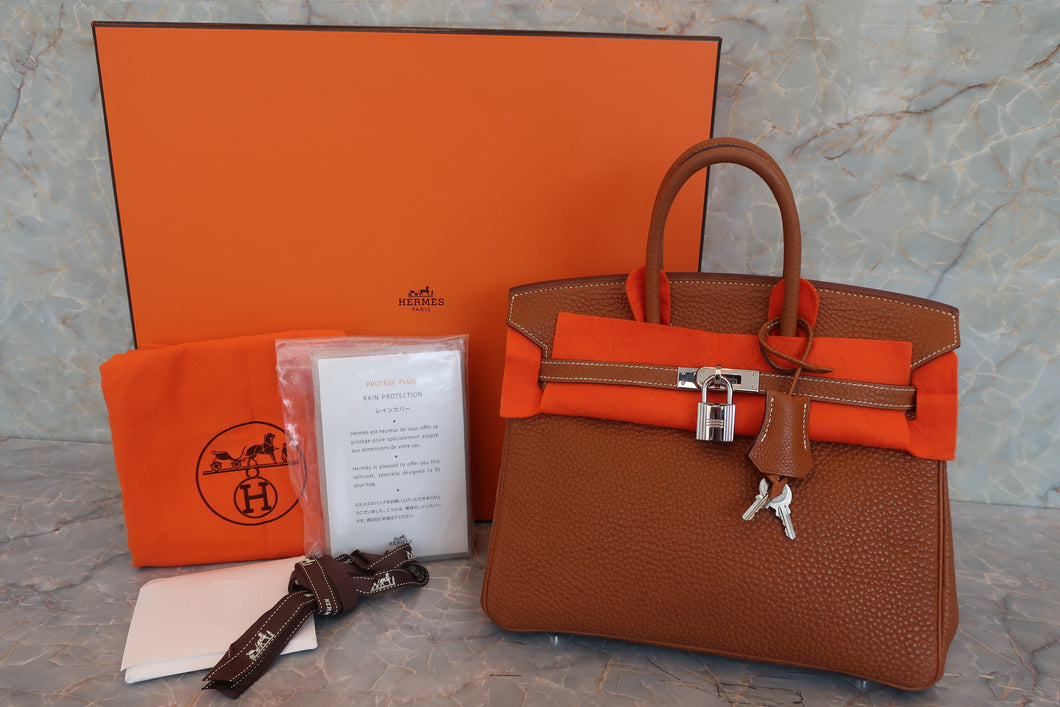 HERMES／エルメス バーキン25 トゴ ゴールド □I刻印 ハンドバッグ 700060252