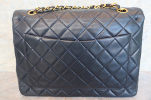 CHANEL Matelasse double flap double chain shoulder bag Lambskin Navy/Gold hadware Shoulder bag 600090104