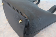 Load image into Gallery viewer, HERMES PICOTIN LOCK MM Clemence leather Black C Engraving Hand bag 800090077
