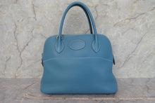 将图片加载到图库查看器，HERMES／BOLIDE 31 Clemence leather Blue jean □Q刻印 Shoulder bag 700010186
