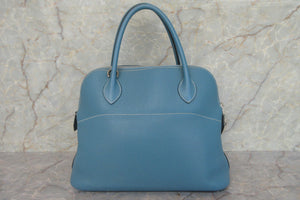 HERMES／BOLIDE 31 Clemence leather Blue jean □Q刻印 Shoulder bag 700010186