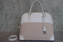 画像をギャラリービューアに読み込む, HERMES／エルメス ボリード35 トワルアッシュ/レザー ベージュ/ホワイト □G刻印 ショルダーバッグ 700090172
