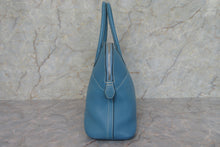 将图片加载到图库查看器，HERMES／BOLIDE 31 Clemence leather Blue jean □Q刻印 Shoulder bag 700010186
