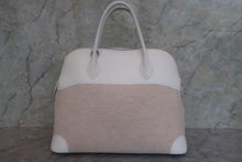 画像をギャラリービューアに読み込む, HERMES／エルメス ボリード35 トワルアッシュ/レザー ベージュ/ホワイト □G刻印 ショルダーバッグ 700090172
