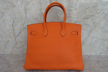 Load image into Gallery viewer, HERMES BIRKIN 35 Clemence leather Orange □G Engraving Hand bag 700050104
