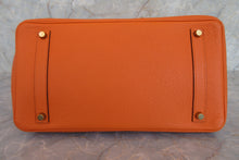 Load image into Gallery viewer, HERMES BIRKIN 35 Clemence leather Orange □G Engraving Hand bag 700050104
