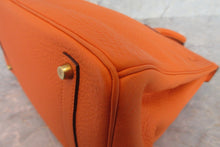 Load image into Gallery viewer, HERMES BIRKIN 35 Clemence leather Orange □G Engraving Hand bag 700050104
