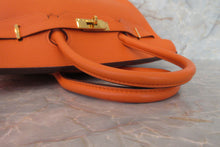 Load image into Gallery viewer, HERMES BIRKIN 35 Clemence leather Orange □G Engraving Hand bag 700050104
