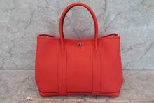 Load image into Gallery viewer, HERMES GARDEN PARTY PM Country leather Rouge tomate X Engraving Tote bag 600070045
