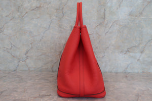 HERMES GARDEN PARTY PM Country leather Rouge tomate X刻印 Tote bag 600070045