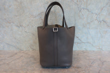 Load image into Gallery viewer, HERMES PICOTIN LOCK MM Clemence leather Etain C Engraving Hand bag 800090083
