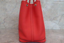 将图片加载到图库查看器，HERMES GARDEN PARTY PM Country leather Rouge tomate X刻印 Tote bag 600070045
