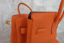 Load image into Gallery viewer, HERMES BIRKIN 35 Clemence leather Orange □G Engraving Hand bag 700050104
