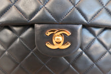 将图片加载到图库查看器，CHANEL/香奈儿 CF 双盖 双链 肩背包 羊皮 Navy/Gold hadware(藏蓝色/金色金属) 肩背包  600090104
