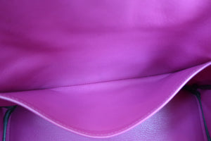 HERMES BIRKIN 30 Clemence leather Rose purple C Engraving Hand bag 600050150