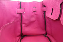Load image into Gallery viewer, HERMES BIRKIN 30 Clemence leather Rose purple C Engraving Hand bag 600050150
