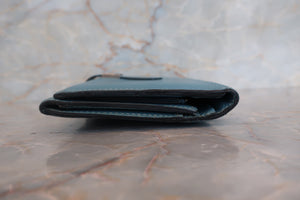 HERMES／エルメス ベアンデュプリ ヴォーエプソン ブルージーン □O刻印 財布 700050134