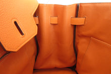 Load image into Gallery viewer, HERMES BIRKIN 35 Clemence leather Orange □G Engraving Hand bag 700050104
