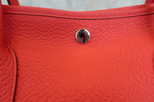 Load image into Gallery viewer, HERMES GARDEN PARTY PM Country leather Rouge tomate X Engraving Tote bag 600070045
