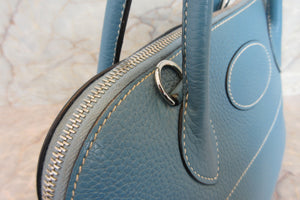 HERMES／BOLIDE 31 Clemence leather Blue jean □Q刻印 Shoulder bag 700010186