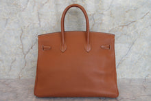 Load image into Gallery viewer, HERMES BIRKIN 35  Clemence leather Brown 〇Y Engraving Hand bag 700030027
