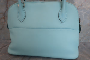 HERMES／BOLIDE 27 Swift leather﻿ Blue atoll A刻印 Shoulder bag 600050204
