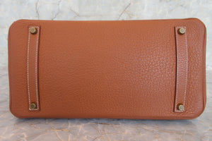 HERMES BIRKIN 35  Clemence leather Brown 〇Y Engraving Hand bag 700030027