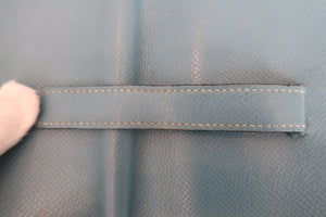 HERMES／エルメス ベアンデュプリ ヴォーエプソン ブルージーン □O刻印 財布 700050134
