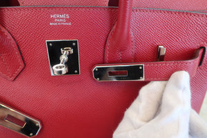 HERMES BIRKIN 30 Epsom leather Rouge Grenet A刻印 Hand bag 500090107