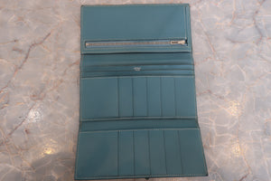 HERMES／エルメス ベアンデュプリ ヴォーエプソン ブルージーン □O刻印 財布 700050134