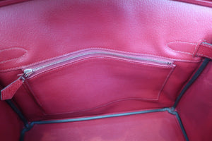 HERMES BIRKIN 30 Epsom leather Rouge Grenet A Engraving Hand bag 500090107