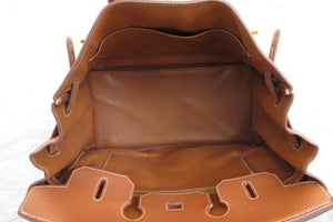 HERMES BIRKIN 35  Clemence leather Brown 〇Y Engraving Hand bag 700030027