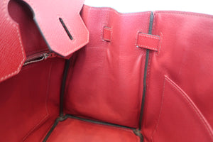 HERMES BIRKIN 30 Epsom leather Rouge Grenet A Engraving Hand bag 500090107