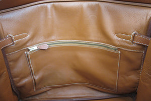 HERMES BIRKIN 35  Clemence leather Brown 〇Y Engraving Hand bag 700030027