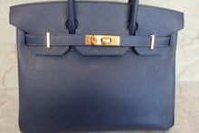 将图片加载到图库查看器，HERMES BIRKIN 30 Epsom leather Blue saphir X刻印 Hand bag 600100095
