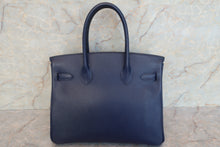 将图片加载到图库查看器，HERMES BIRKIN 30 Epsom leather Blue saphir X刻印 Hand bag 600100095
