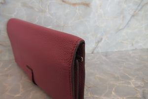 HERMES  Bearn Dupri Chevre myzore goatskim Tosca □P刻印 Wallet 700050132