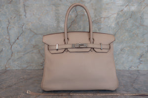 HERMES／エルメス バーキン30 トリヨンクレマンス ベージュ □H刻印 ハンドバッグ 700070091
