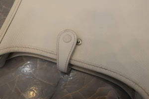 HERMES／エルメス エブリンTPM ヴォーエプソン ホワイト □H刻印 ショルダーバッグ 700100104