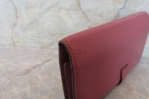 HERMES  Bearn Dupri Chevre myzore goatskim Tosca □P刻印 Wallet 700050132