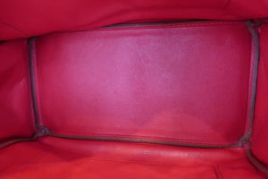 HERMES BIRKIN 35 Ardennes leather Rouge vif □A Engraving Hand bag 600040099