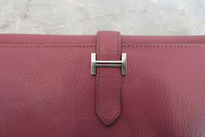 HERMES  Bearn Dupri Chevre myzore goatskim Tosca □P刻印 Wallet 700050132