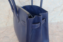 将图片加载到图库查看器，HERMES BIRKIN 30 Epsom leather Blue saphir X刻印 Hand bag 600100095
