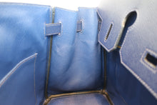 将图片加载到图库查看器，HERMES BIRKIN 30 Epsom leather Blue saphir X刻印 Hand bag 600100095
