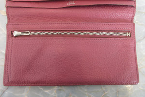HERMES  Bearn Dupri Chevre myzore goatskim Tosca □P刻印 Wallet 700050132