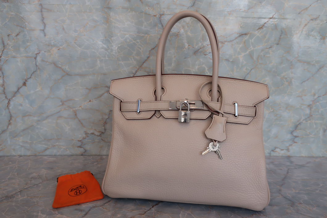 HERMES／エルメス バーキン30 トリヨンクレマンス ベージュ □H刻印 ハンドバッグ 700070091
