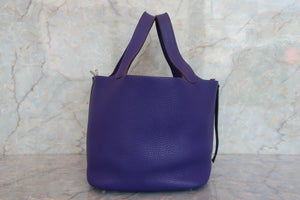 HERMES／エルメス ピコタンロックＭＭ トリヨンクレマンス アイリス □N刻印 ハンドバッグ 700070302
