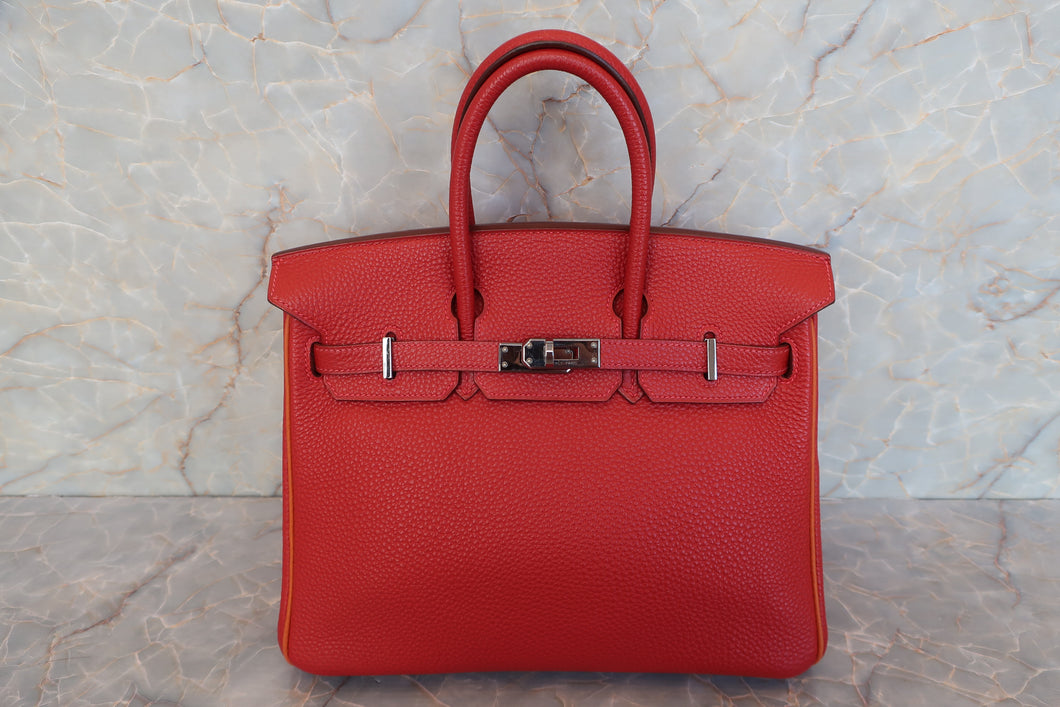 HERMES BIRKIN 25 Togo leather Vermillon/Orange □I刻印 Hand bag 600090115