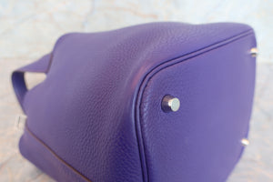 HERMES／エルメス ピコタンロックＭＭ トリヨンクレマンス アイリス □N刻印 ハンドバッグ 700070302