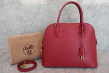 将图片加载到图库查看器，HERMES／BOLIDE 31 Graine Couchevel leather Rouge vif 〇Y刻印 Shoulder bag 500060106
